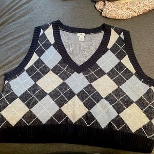 A cute little sweater vest, cropped, 3X